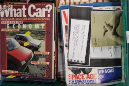 A TRAY OF ASSORTED VINTAGE CAR MAGAZINES
