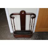 AN ANTIQUE MAHOGANY STICK STAND