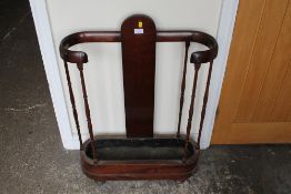AN ANTIQUE MAHOGANY STICK STAND