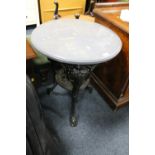 A VINTAGE GASKELL & CHAMBERS CAST PUB TABLE
