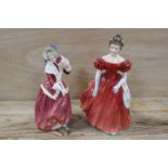 TWO ROYAL DOULTON FIGURINES ' CHRISTMAS MORN' AND WINSOME