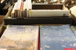 TWO TRAYS OF SCHOOL LIBRARY BOOKS RELATING TO ARTS AND ARTISTS