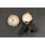 TWO VINTAGE 9CT GOLD WRIST WATCHES A/F