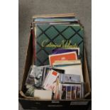 A TRAY OF LP RECORDS, 7" SINGLES, CDs AND CASSETTES