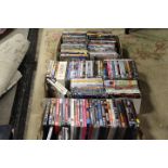 THREE TRAYS OF ASSORTED DVDS - HOUSE CLEARANCE- UNCHECKED