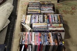 THREE TRAYS OF ASSORTED DVDS - HOUSE CLEARANCE- UNCHECKED
