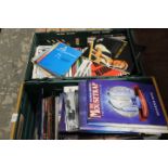 TWO TRAYS CONTAINING A GOOD SELECTION OF THEATRE PROGRAMMES FROM THE 1970 ONWARDS