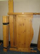 A PINE DOUBLE BED FRAME