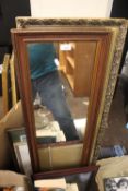 THREE PICTURES TOGETHER WITH TWO OBLONG MIRRORS ONE IS GILT FRAMED