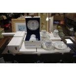 NINE BOXED SWEDISH ROFRAND ROYAL FAMILY PLATE AND URN CHINA SETS TOGETHER WITH TWO UNBOXED ITEMS