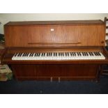 A TEAK CHALLEN 968 UPRIGHT PIANO