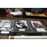 THREE AUTOGRAPHED PHOTOS TO INCLUDE DAVID NIVEN , GLYNIS JOHNS, AND RAYMOND BURR