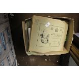 BOX OF EPHEMERA TO INCLUDE PORTFOLIOS OF PHOTOS OF BEAUTIFUL BRITAIN