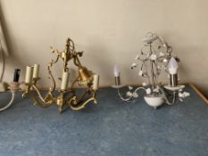 A TRAY OF CEILING LIGHT FITTINGS