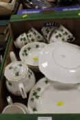 A TRAY OF COLCLOUGH TEA AND DINNER WARE