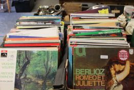 TWO TRAYS OF ASSORTED CLASSICAL LP RECORDS