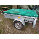 A BRENDERUP BRAVO 150 TRAILER WITH RAIN COVER