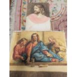 TWO UNFRAMED RELIGIOUS WATER COLOURS