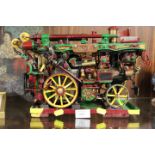 AN INTRICATE SCRATCH BUILT MODEL OF A STEAM TRACTION ENGINE CALLED MARIA