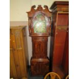 A LARGE VICTORIAN MAHOGANY 8 DAY LONGCASE CLOCK - H 227 CM