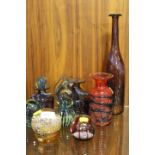 A SELECTION OF GLASSWARE TO INCLUDE MDINA EXAMPLES