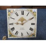 AN ANTIQUE 30 HOUR LONGCASE CLOCK MOVEMENT BY H WARD EVESHAM