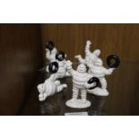 *FIVE ASSORTED SMALL CAST METAL MICHELIN FIGURES