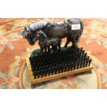 ***A HORSE DOORSTOP AND BRUSH**