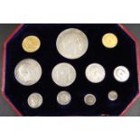 A CASED SPECIMEN COIN SET OF 1902 COINAGE TO INCLUDE BOTH A HALF AND FULL SOVEREIGN