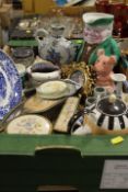 TWO TRAYS OF COLLECTABLES TO INCLUDE WADE WHIMSIES, NAT WEST PIG ETC