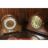 TWO VINTAGE MANTLE CLOCKS