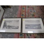 TWO FRAMED AND GLAZED ETCHINGS OF LONDON SCENES