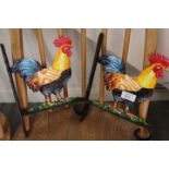 ***TWO COCKEREL BASKETS HANGERS**