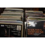 TWO TRAYS OF VINTAGE CLASSICAL LP RECORDS