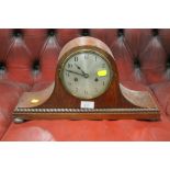 A VINTAGE NAPOLEON HAT MANTLE CLOCK