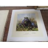 A LOOSE SIGNED LIMITED EDITION SMALL PRINT ENTITLED HAPPY HIPPO BY DAVID SHEPERD