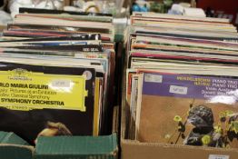 TWO TRAYS OF VINTAGE CLASSICAL LP RECORDS