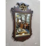 TWO VINTAGE WOODEN FRAMED MIRRORS