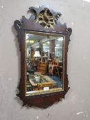 TWO VINTAGE WOODEN FRAMED MIRRORS
