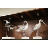 THREE MODERN WOODEN SEABIRD DISPLAY MODELS