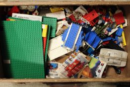 A VINTAGE CASE CONTAINING LEGO AND OTHER TOYS