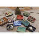 A BAG CONTAINING A SELECTION OF VINTAGE GRAMOPHONE NEEDLE TINS SOME WITH CONTENTS