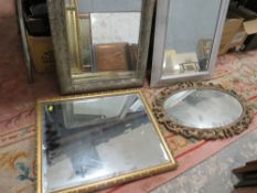 A SELECTION OF DECORATIVE MIRRORS (4)