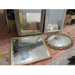 A SELECTION OF DECORATIVE MIRRORS (4)