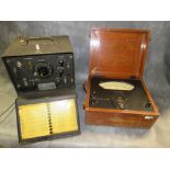 A SIGNAL CORPS FREQUENCY METER BC221 AND A CAMBRIDGE INSTRUMENT MICROAMP METER