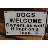 ***A DOGS WELCOME SIGN**