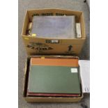 STAMP COLLECTION - RANGES IN ALBUMS, ENVELOPES ETC., IN TWO BOXES WITH PARTICULARLY GOOD RHODES,