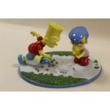 COALPORT MODEL OF THE SIMPSONS ENTITLED 'LOSING HIS MARBLES' TS07