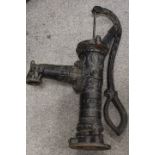 A DECORATIVE CAST METAL STYLE HAND-WATER PUMP