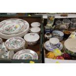 TWO TRAYS OF ASSORTED CERAMICS TO INCLUDE CROWN DERBY